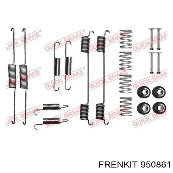 Купить 950861 Frenkit Монтажный комплект задних барабанных колодок