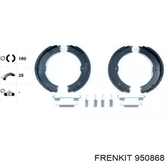 Пружина задних барабанных тормозных колодок Frenkit 950868 цена, от 1.83 USD