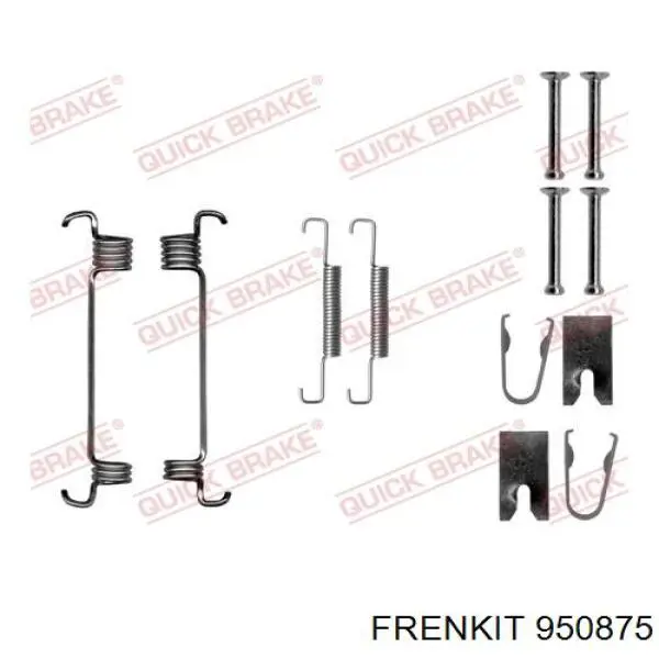 Установочный комплект задних барабанных колодок Frenkit 950875 цена, от 8.72 USD