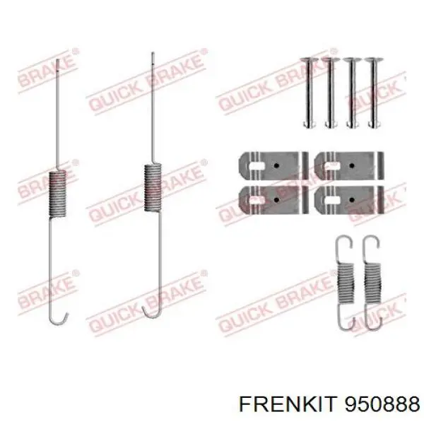 950888 Frenkit kit de reparação dos freios traseiros