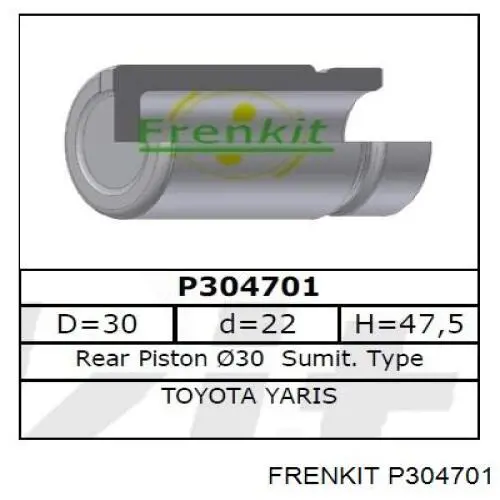 Купить P304701 Frenkit Поршень суппорта тормозного заднего