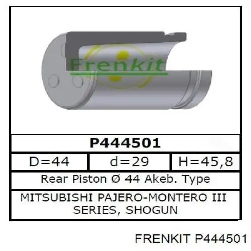 Поршень суппорта тормозного заднего Frenkit P444501