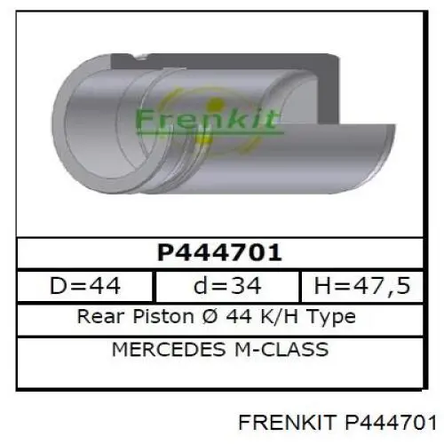 Поршень тормозного суппорта заднего  FRENKIT P444701