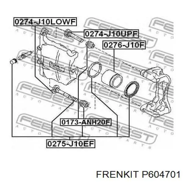 Поршень суппорта тормозного, переднего Frenkit P604701 цена, от 7.96 USD
