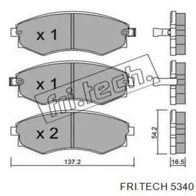 Передние тормозные колодки 5340 Fri.tech