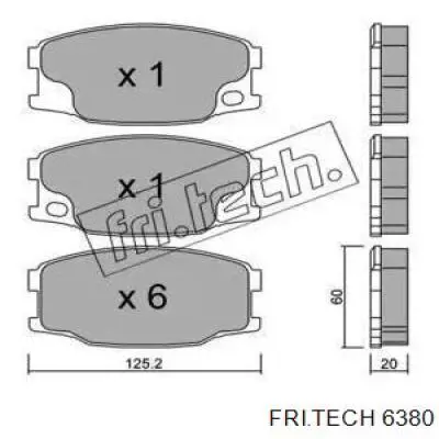 Передние тормозные колодки 6380 Fri.tech