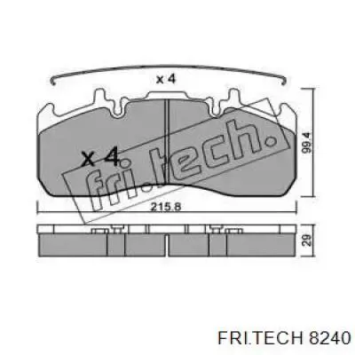 Передние тормозные колодки 8240 Fri.tech