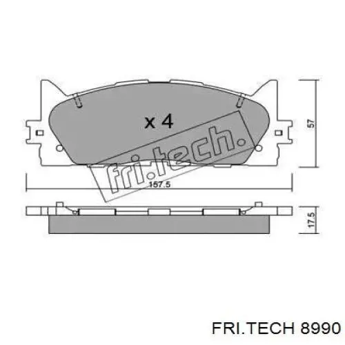 Передние тормозные колодки 8990 Fri.tech