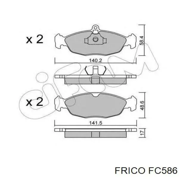 Купить FC586 Frico Колодки тормозные