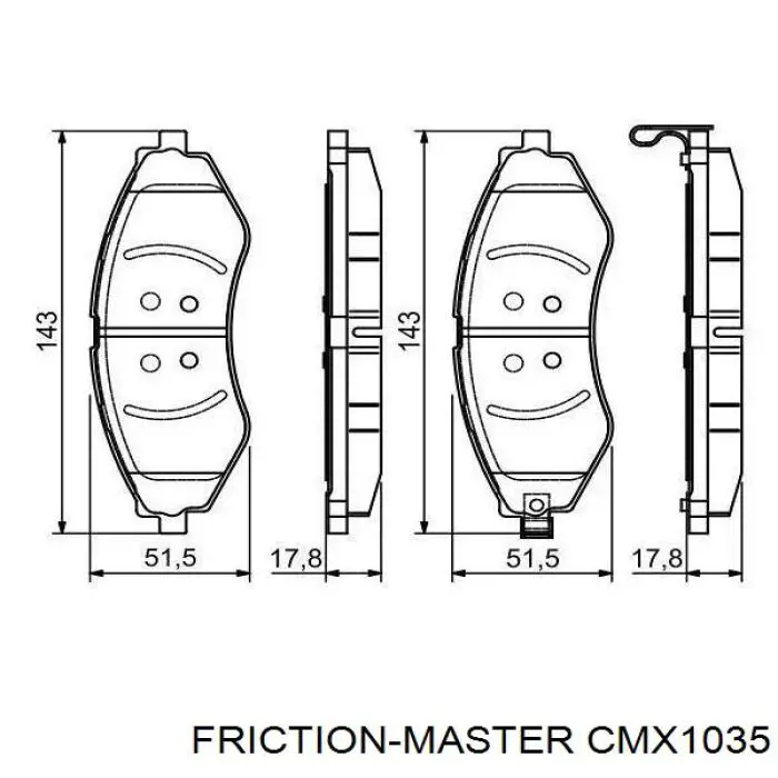 CMX1035 Friction Master Колодки передние