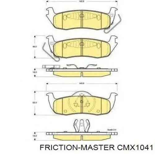 Колодки дисковые  Friction Master CMX1041 цена, от 26.84 USD