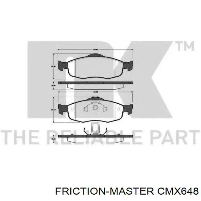 CMX648 Friction Master Колодки передние