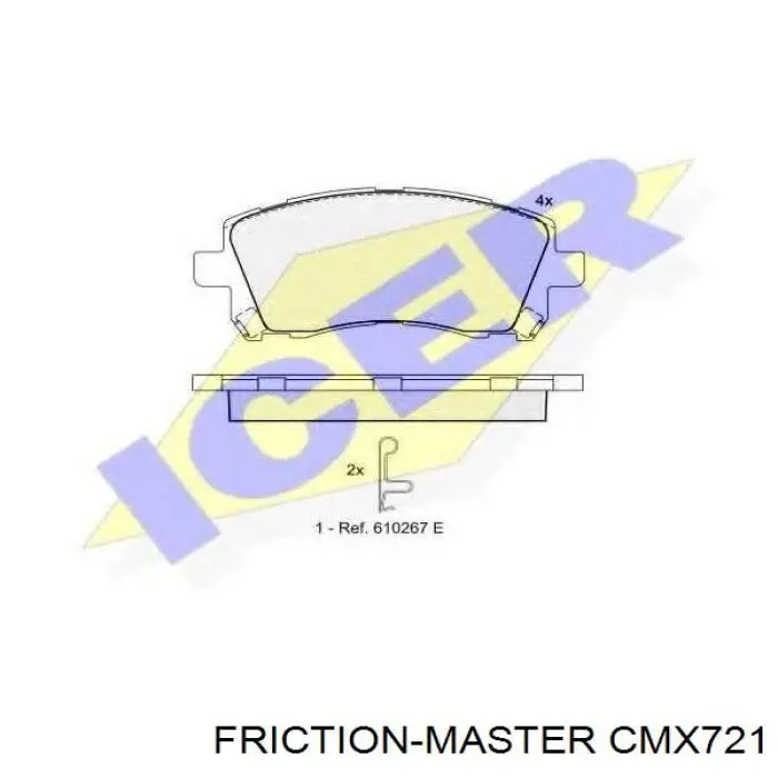 Передние тормозные колодки CMX721 Friction Master