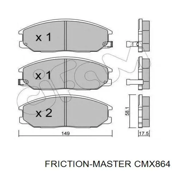 CMX864 Friction Master Колодки передние