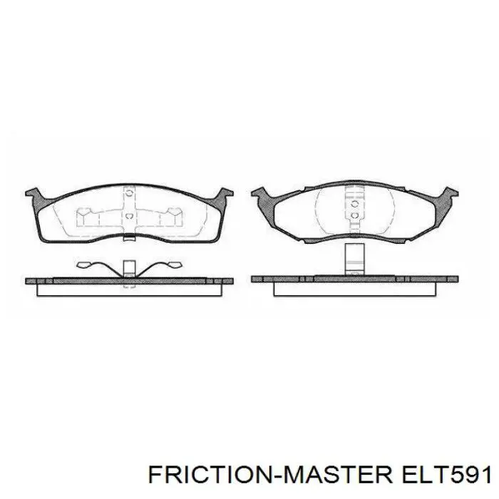 Передние тормозные колодки ELT591 Friction Master