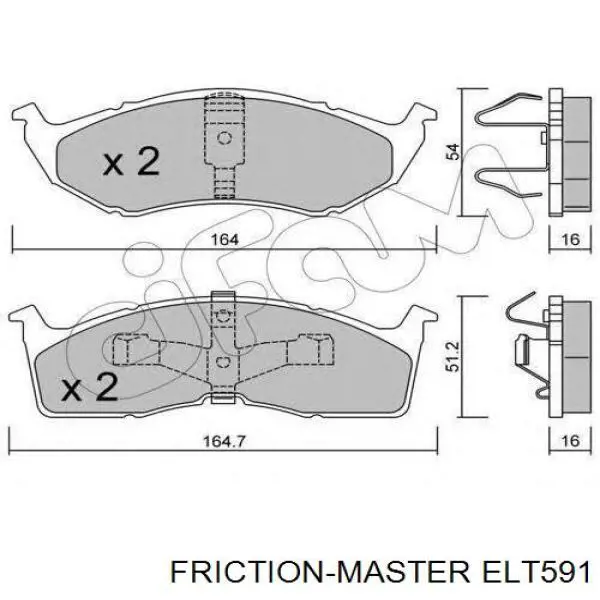 ELT591 Friction Master Колодки передние