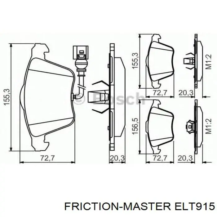 ELT915 Friction Master Колодки передние