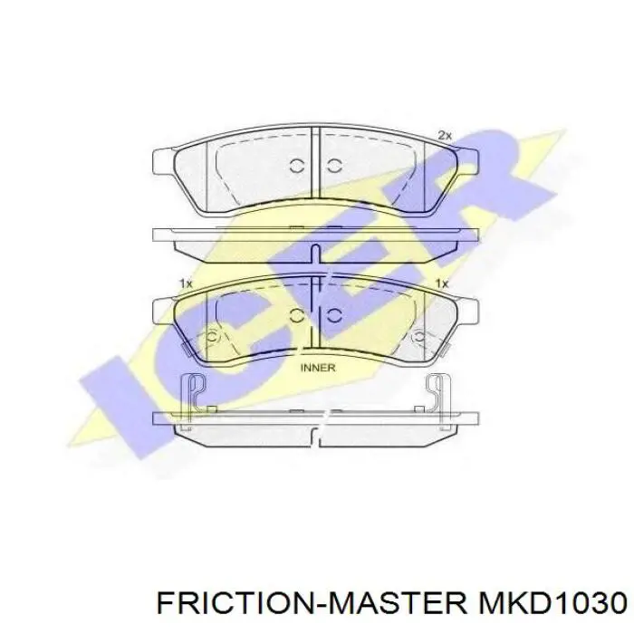 Купить MKD1030 Friction Master Колодки тормозные задние, дисковые