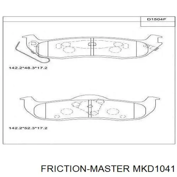 Купить MKD1041 Friction Master Колодки тормозные задние, дисковые