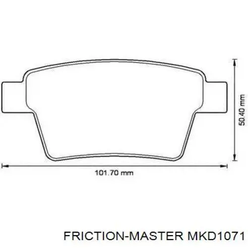 MKD1071 Friction Master колодки тормозные задние дисковые