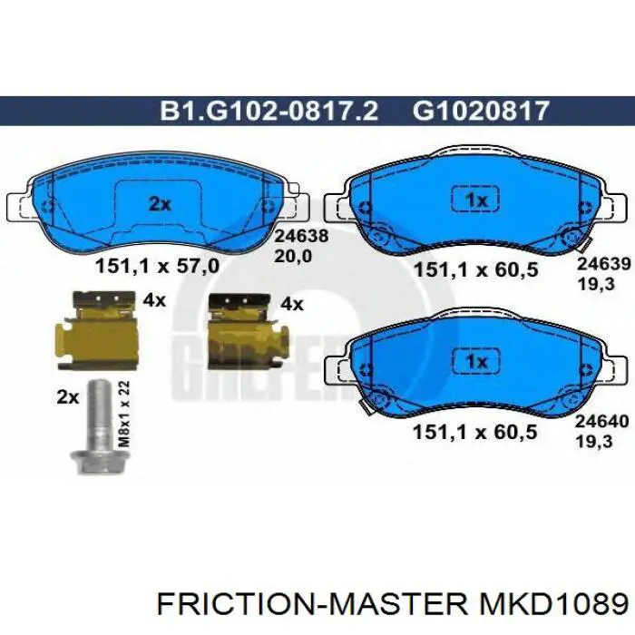 Колодки Friction Master MKD1089 цена, от 23.25 USD