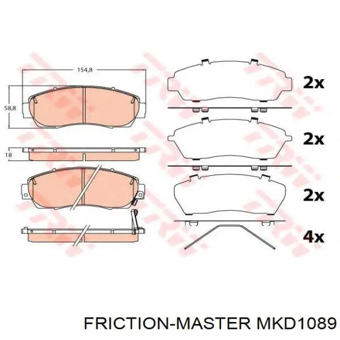 Купить MKD1089 Friction Master Колодки тормозные
