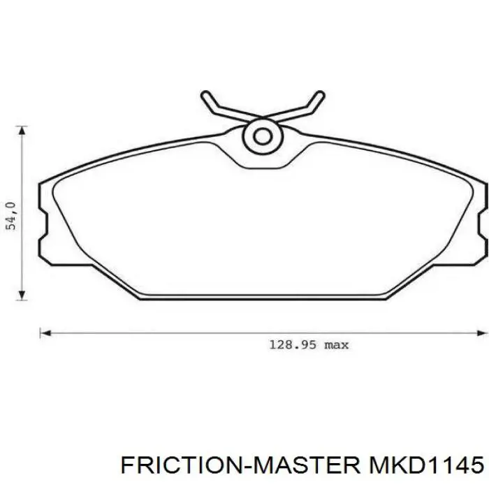 Передние тормозные колодки MKD1145 Friction Master