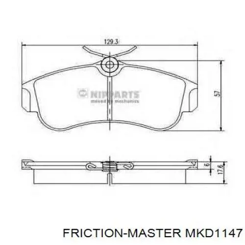 Колодки Friction Master MKD1147 цена, от 19.70 USD