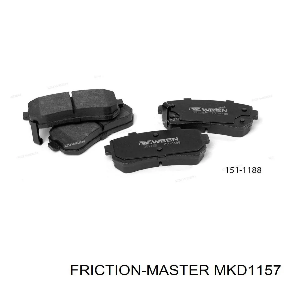 MKD1157 Friction Master Колодки тормозные дисковые комплект
