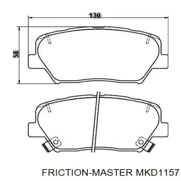 Колодки дисковые  Friction Master MKD1157 цена, от 16.29 USD