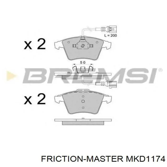 Купить MKD1174 Friction Master Колодки тормозные