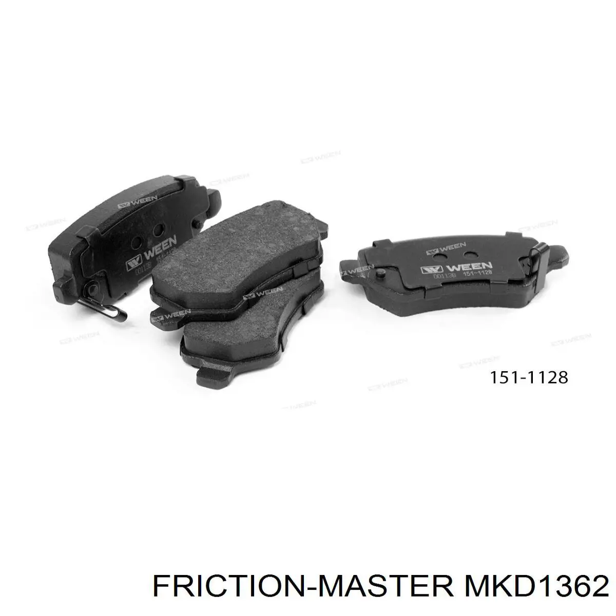 Задние тормозные колодки MKD1362 Friction Master