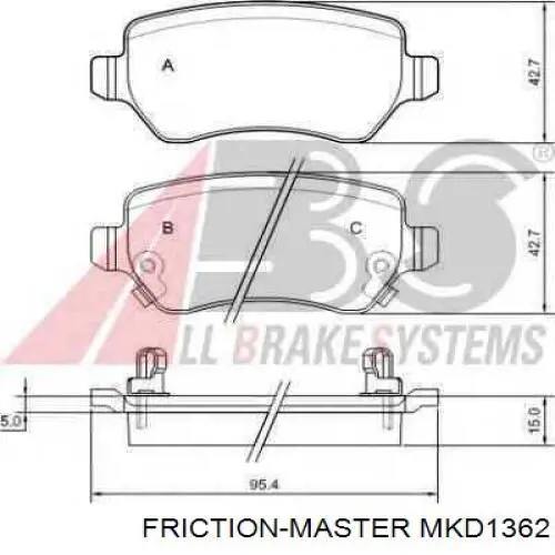 MKD1362 Friction Master Колодки тормозные дисковые комплект