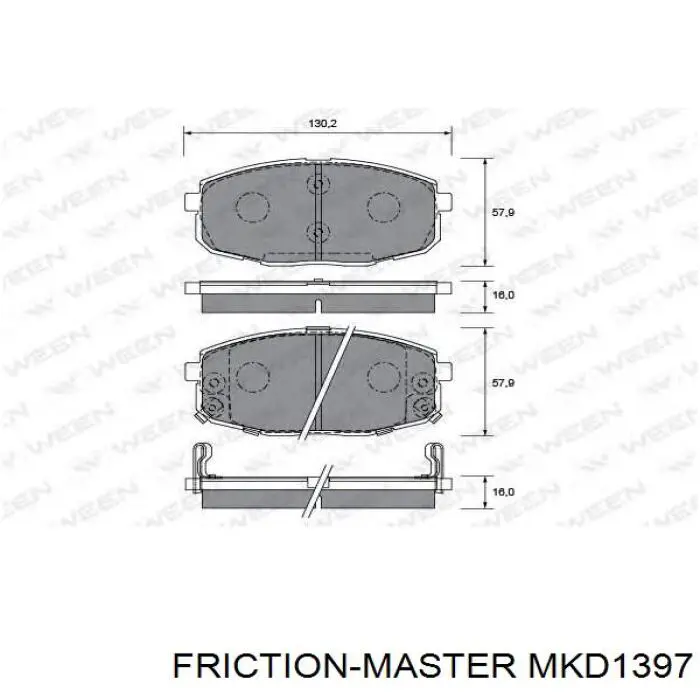 Купить MKD1397 Friction Master Колодки тормозные