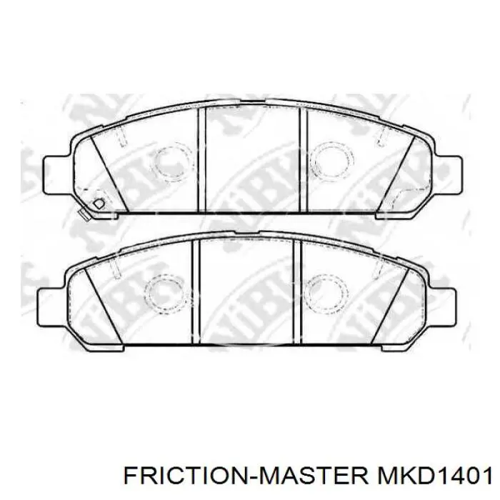 Передние тормозные колодки MKD1401 Friction Master