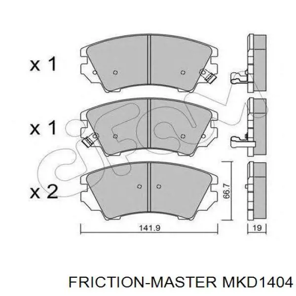 Колодки Friction Master MKD1404 цена, от 33.31 USD