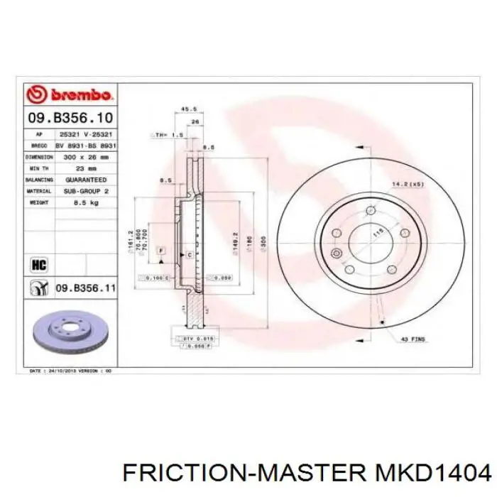 Купить MKD1404 Friction Master Колодки тормозные