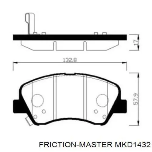 Колодки Friction Master MKD1432 цена, от 19.71 USD