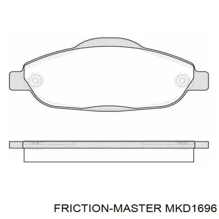 MKD1696 Friction Master колодки тормозные передние дисковые