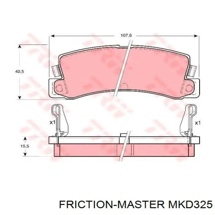 MKD325 Friction Master Колодки тормозные дисковые комплект
