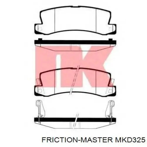 Задние тормозные колодки MKD325 Friction Master
