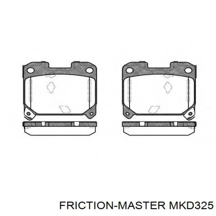 Купить MKD325 Friction Master Колодки тормозные задние, дисковые