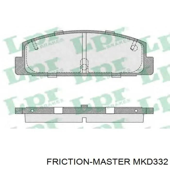 Задние тормозные колодки MKD332 Friction Master