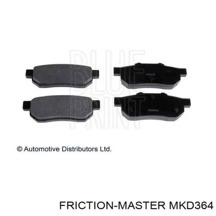 Задние тормозные колодки MKD364 Friction Master