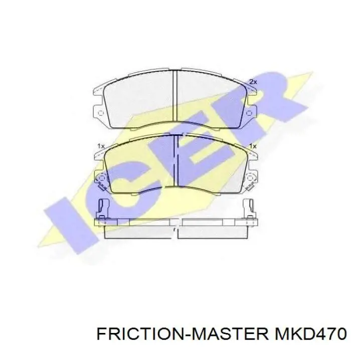 Передние тормозные колодки MKD470 Friction Master