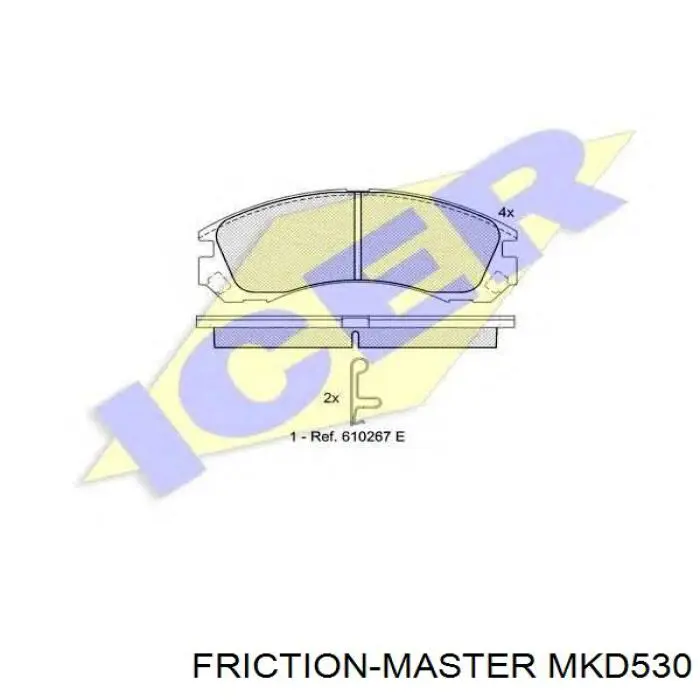 Передние тормозные колодки MKD530 Friction Master