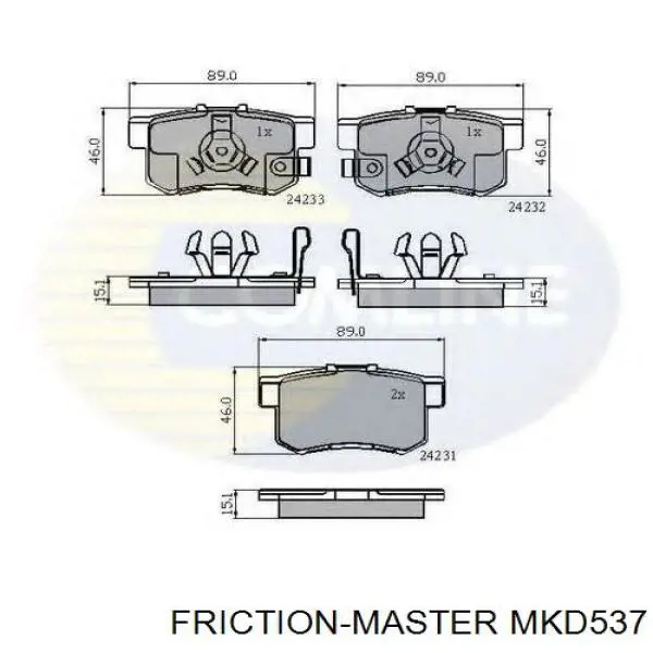 MKD537 Friction Master Колодки тормозные дисковые комплект