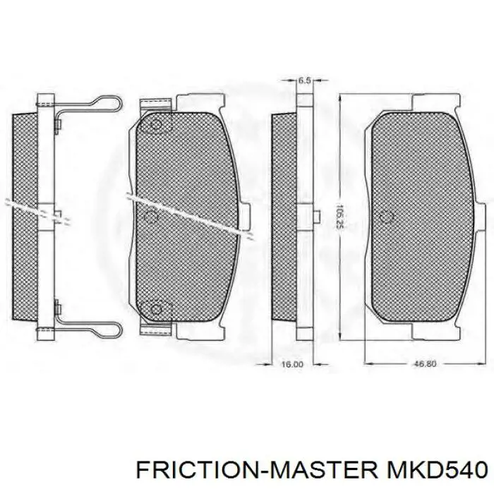 MKD540 Friction Master задние тормозные колодки