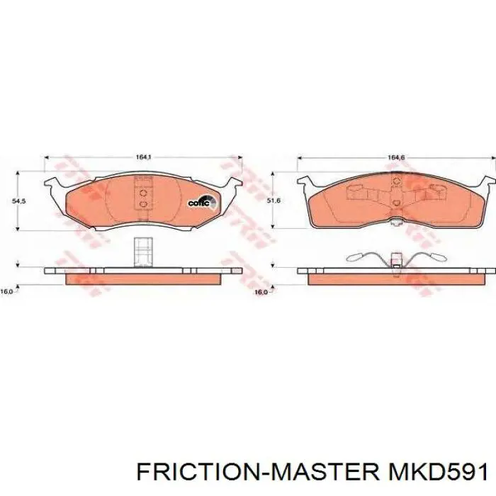 Купить MKD591 Friction Master Колодки тормозные