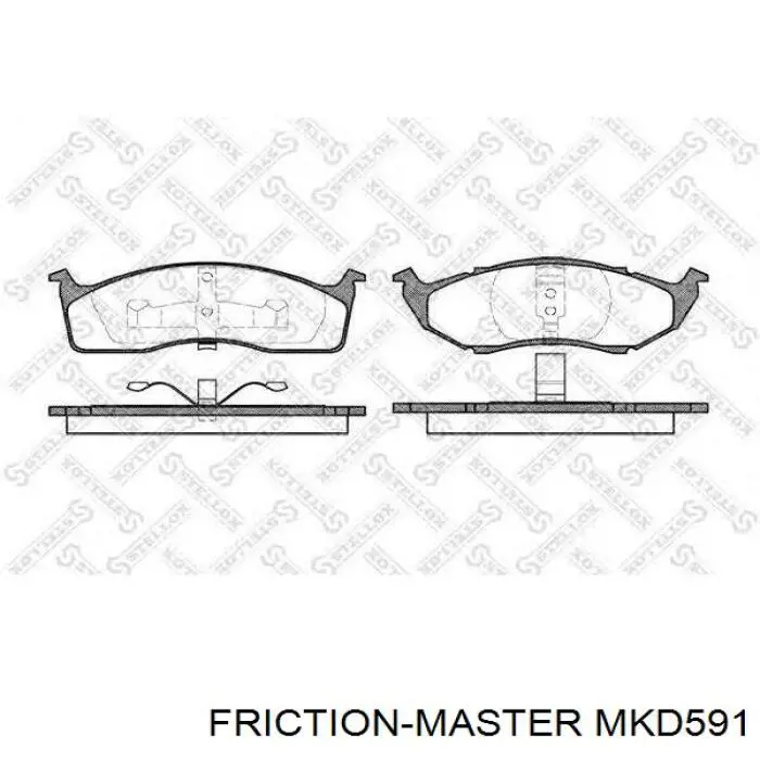 MKD591 Friction Master колодки тормозные передние дисковые